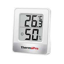 Carica l'immagine nel visualizzatore di Gallery, ThermoPro TP49 Mini Igrometro Termometro Digitale Termoigrometro da Interno per Casa Monitor di Temperatura e umidità per Ambienti con Livello di Comfort, Bianco