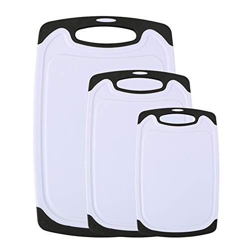 Vicloon Tagliere Rettangolare, Plastica con Bianco E Nero