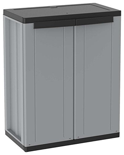 Terry 1002821 J-LINE 68 Armadio in resina, 68 x 37.5 x 85 cm, Grigio - Ilgrandebazar