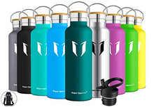 Carica l&#39;immagine nel visualizzatore di Gallery, Super Sparrow Bottiglia - Borraccia Termica Acqua in 750ml-25oz, Verde Scuro
