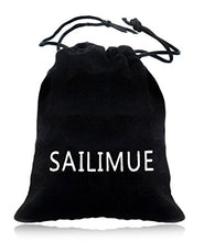 Carica l&#39;immagine nel visualizzatore di Gallery, sailimue 3 Pezzi Pelle Collane Uomo Donna Lunghe Nere Acciaio Larghezza 2mm...