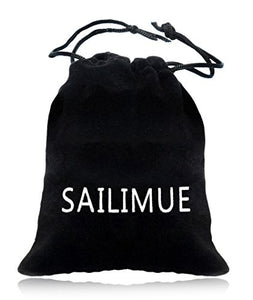 sailimue 3 Pezzi Pelle Collane Uomo Donna Lunghe Nere Acciaio Larghezza 2mm...