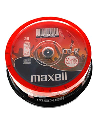 Audio CD-R 80 min./700 MB Maxell XL-II 80 in campana di 25 pezzi
