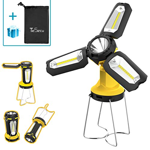 Tesecu Lanterna da Campeggio Torcia LED 3 in 1, Lampada...