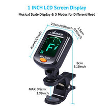 Carica l&#39;immagine nel visualizzatore di Gallery, Asmuse Accordatore Clip per Chitarra Violino Ukulele Basso Elettrico Nero-T - Ilgrandebazar