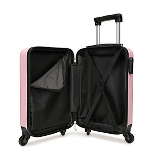 Kono Trolley rigido in ABS Bagaglio a Mano Valigia Rigida e Leggera con Rosa