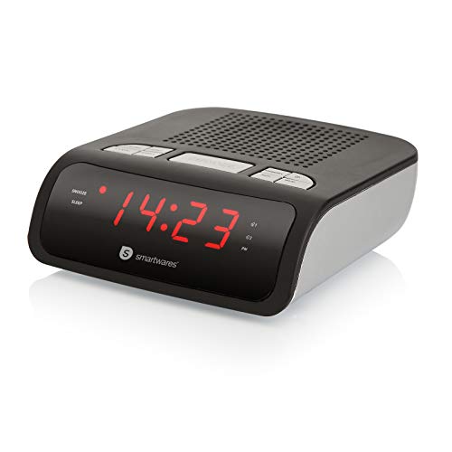 Smartwares CL-1459 Radiosveglia con Radio FM PLL, Nero