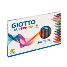 Carica l&#39;immagine nel visualizzatore di Gallery, GIOTTO Supermina - Astuccio da 36 Matite a Pastello Colorate, 3.8mm