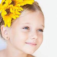 Carica l'immagine nel visualizzatore di Gallery, Orecchini per bambini margherita - due ori 9k (375)