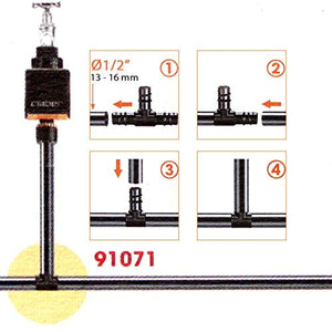 Claber 7806015 Accessori Rainjet Goccia 2 Raccordi a 3 Vie