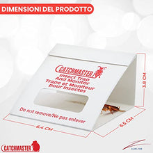 Carica l'immagine nel visualizzatore di Gallery, Catchmaster 100i - Trappole Scarafaggi 30x | Anti Blatte | Senza Veleno | Scarafaggi Disinfestazione | Trappola Adesiva con Esca Blatte - Efficace Contro Blatte Germaniche, Grilli e Ragni
