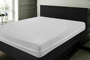 Coprimaterasso in 100% policotone, copertura totale con cerniera, per letto singolo, matrimoniale, king e super king, con cerniera, anti insetti, facile da pulire (MATRIMONIALE, GRIGIO CHIARO)
