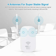Carica l&#39;immagine nel visualizzatore di Gallery, Kosiy Ripetitore WiFi Wireless 1200 Mbps 5GHz 2.4GHz Dual Band Bianco