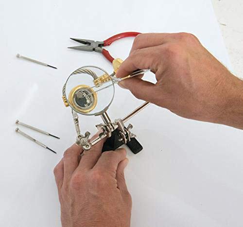 Silverline 633830 Terza mano con lente d'ingrandimento