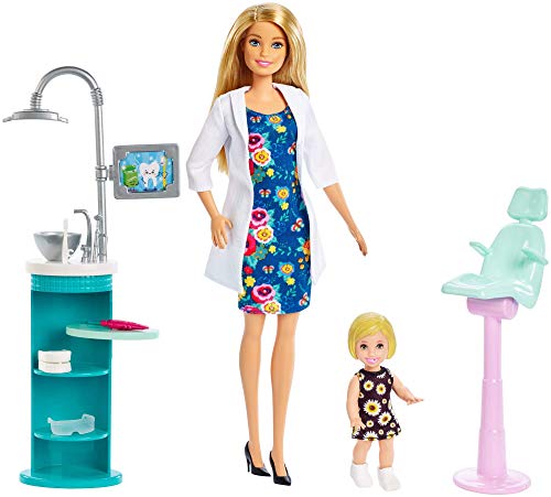 Barbie- Carriere Dentista Playset con Due Bambole, Sedia Operatoria e... - Ilgrandebazar