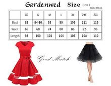 Carica l'immagine nel visualizzatore di Gallery, Gardenwed Annata 1950 retrò Rockabilly Polka Vestito da M, Blue Little Flower