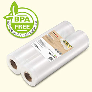 Bonsenkitchen Sacchetti per Sottovuoto, 2 rotoli 28 x 2 Rotoli 28 x 600 cm - Ilgrandebazar