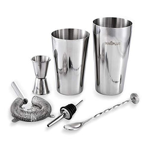 INNÔPLUS Shaker Cocktail Set Kit Barman di 6 Pezzi, Boston Cocktail...