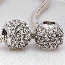 Carica l'immagine nel visualizzatore di Gallery, Andante-Stones Perlina Pavé Bead in argento 925 con cristallini color bianco... - Ilgrandebazar