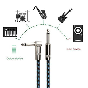 Mugig Cavo per Chitarra/Basso/Tastiera con Rivestimento in Tweed 5M - Ilgrandebazar