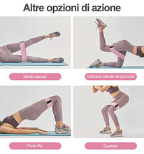 Carica l&#39;immagine nel visualizzatore di Gallery, Fascia elastica per il fitness, set di cinturini la resistenza dell&#39;anca...