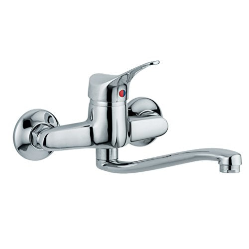 Ambrosiana SEI14070000 Rubinetto Miscelatore Lavello con Girevole, Cromo - Ilgrandebazar