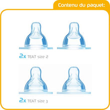 Carica l&#39;immagine nel visualizzatore di Gallery, MAM Teat Set Size 2-3, 2 Tettarelle silicone per 2+ mesi e 2 4+ mesi,... - Ilgrandebazar