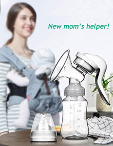 Tiralatte manuale in silicone per allattamento, 150 ml, con manico singolo,... - Ilgrandebazar