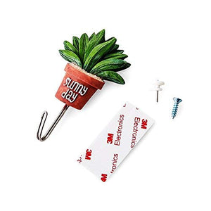 Lvcky Grazioso gancio con motivo di vaso per piante, da parete, Medium, Nero - Ilgrandebazar