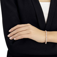 Carica l&#39;immagine nel visualizzatore di Gallery, Swarovski Bracciale Tennis, Cristallo Bianco, Placcato Nella Tonalità Oro... - Ilgrandebazar