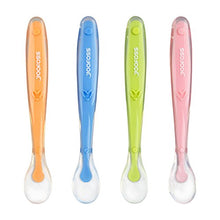 Carica l&#39;immagine nel visualizzatore di Gallery, Cucchiaino Svezzamento Set 4 Silicone Neonato Cucchiai Manico... - Ilgrandebazar