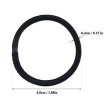 Carica l&#39;immagine nel visualizzatore di Gallery, Meersee Elastici per capelli spessi e ricci, Misura grande, Nero, 100 Nero - Ilgrandebazar