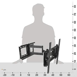 RICOO R23-S, Supporto TV Parete, Girevole, 31-65 pollici (79-165cm), Nero