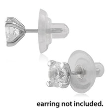 Carica l&#39;immagine nel visualizzatore di Gallery, Universal EZback Supporti Orecchini in Silicone Grande - 1 Paio, Argento 925 - Ilgrandebazar
