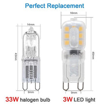 Carica l&#39;immagine nel visualizzatore di Gallery, Lampadine a led G9, Pursnic Lampada g9 3W(Equivalente alogeno Bianco Caldo