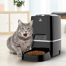 Carica l'immagine nel visualizzatore di Gallery, Gohiking Erogatore Cibo Automatico per Cani e Gatti 6,5L, Dispenser Nero