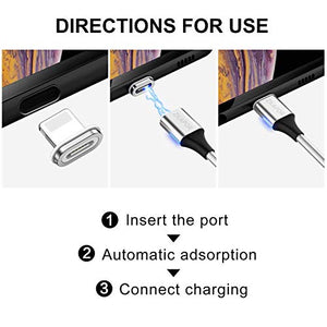 ZKAPOR Magnetico Cavo Phone, [2Pezzi, 1m] Connettore per i-Phone