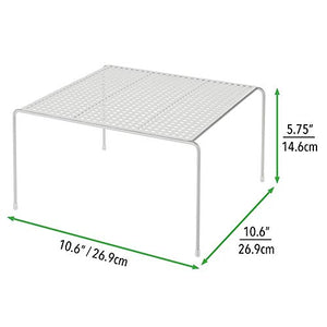 mDesign Set da 2 mensole Porta Piatti impilabili per la Cucina Grigio Chiaro
