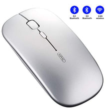 Carica l&#39;immagine nel visualizzatore di Gallery, Inphic Mouse Bluetooth, a tre modalità, sottile, silenzioso, Argento - B