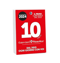 Carica l&#39;immagine nel visualizzatore di Gallery, Il Calendario Filosofico 2024, Il Primo e L&#39;Originale Calendario da Tavolo con 365 Giorni di Frasi Filosofiche, Leggi Ogni Giorno Una Frase, Ideato e Creato a Bologna, Formato A6 da 10x14 cm