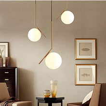 Carica l&#39;immagine nel visualizzatore di Gallery, Goeco Plafoniera LED Soffitto, Lampadario Soggiorno con Sfera di Vetro, 20cm - Ilgrandebazar