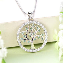Carica l&#39;immagine nel visualizzatore di Gallery, YL Collana per Donna in Argento 925 con Ciondolo e AAA Smeraldo Simulato - Ilgrandebazar