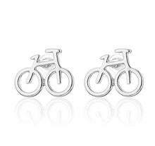 Carica l&#39;immagine nel visualizzatore di Gallery, Izie Jewellery - Piccoli orecchini a perno a forma di bicicletta, in argento... - Ilgrandebazar