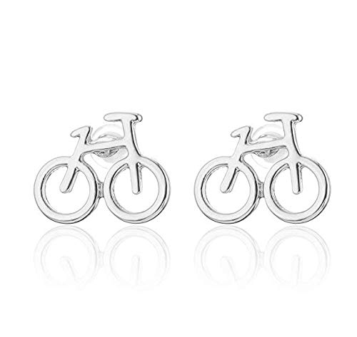 Izie Jewellery - Piccoli orecchini a perno a forma di bicicletta, in argento... - Ilgrandebazar