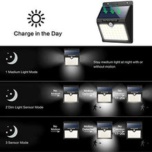 Carica l'immagine nel visualizzatore di Gallery, iPosible Luce Solare LED Esterno,【180° Super Luminoso-4 Pezzi】 46 LED Lampada Solare Esterno Luci Solari con Sensore Movimento Impermeabile 3 modalità Luci Esterno Energia Solare per Giardino,Patio