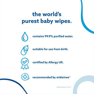 WaterWipes Salviettine Umidificate per la pelle 60 Count (Pack of 12) - Ilgrandebazar