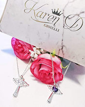 Carica l&#39;immagine nel visualizzatore di Gallery, Collana Donna Argento 925 di Karen D Gioielli Ciondolo croce Zircone White - Ilgrandebazar