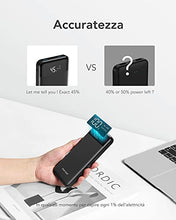 Carica l'immagine nel visualizzatore di Gallery, Power Bank 10400mAh, USB C Caricabatterie Portatile con LED Digitale Display Batteria Esterna Portatile con 2 ingressi e 3 uscite da 5V/3A per Huawei Xiaomi Smartphone.(Nero)