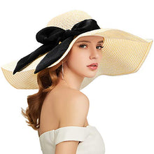 Carica l&#39;immagine nel visualizzatore di Gallery, Tencoz Cappello da Sole Donna, di Paglia floscio a Tesa Larga...