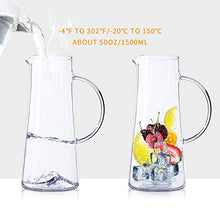 Carica l'immagine nel visualizzatore di Gallery, Brocche e Caraffe,BOQO Caraffa Vetro,Coperchio in Acciaio Inox,Brocca...